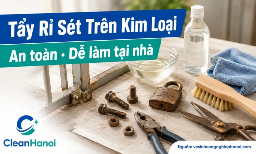 5 cách tẩy rỉ sét trên kim loại an toàn dễ làm tại nhà