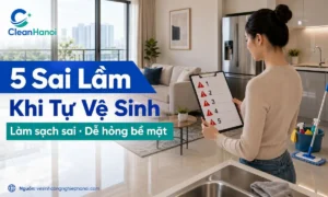 5 sai lầm khi tự vệ sinh công nghiệp tại nhà cần tránh