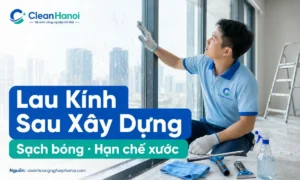 8 mẹo lau kính sau xây dựng sạch bóng hạn chế xước kính