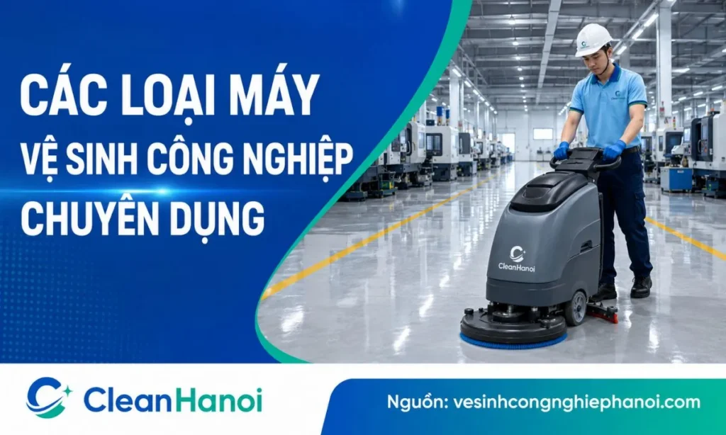 Tổng hợp hệ thống các loại máy vệ sinh công nghiệp chuyên dụng hiện đại chính hãng tại CleanHanoi