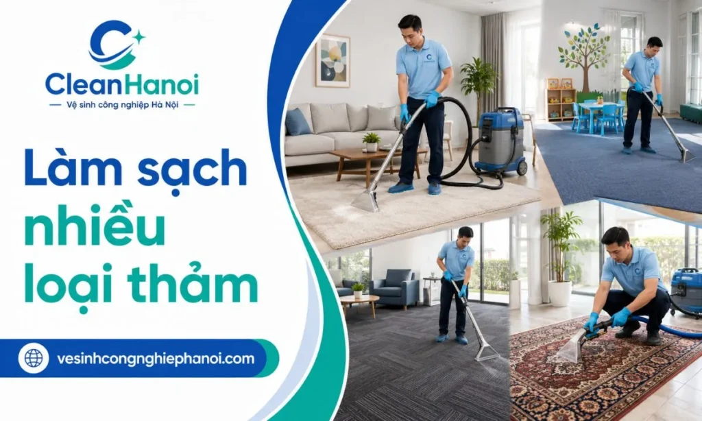 Các loại thảm được giặt và vệ sinh