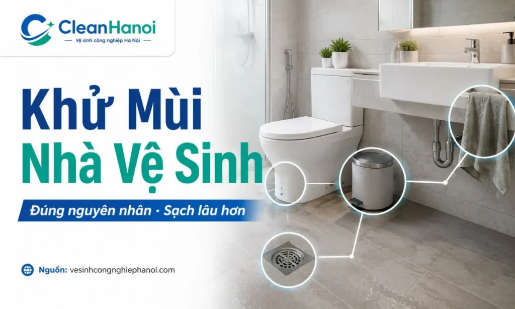 Cách khử mùi hôi nhà vệ sinh triệt để theo từng nguyên nhân