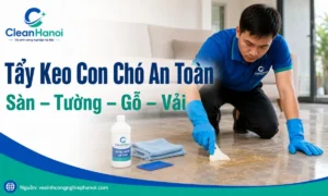 Hướng dẫn xử lý keo con chó dính trên sàn, tường sơn, đồ gỗ và vải đúng cách để hạn chế trầy xước, loang màu và hư bề mặt.