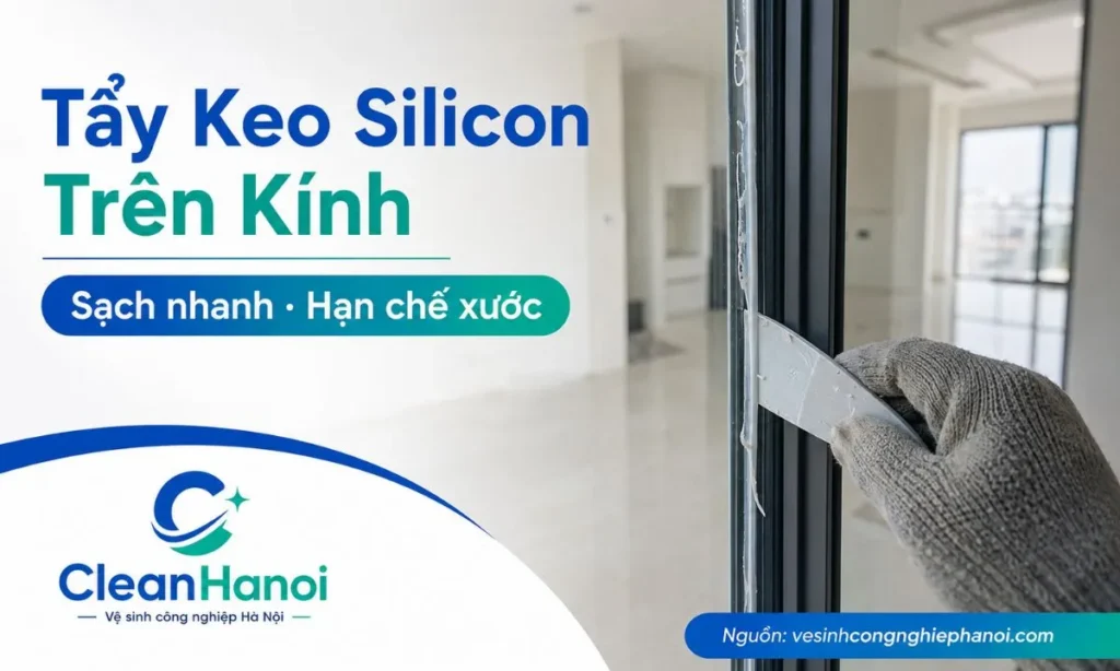 Cách tẩy keo silicon trên kính sạch nhanh và hạn chế trầy xước