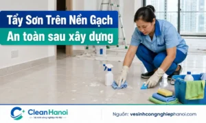 Cách tẩy sơn trên nền gạch, nền nhà an toàn sau xây dựng