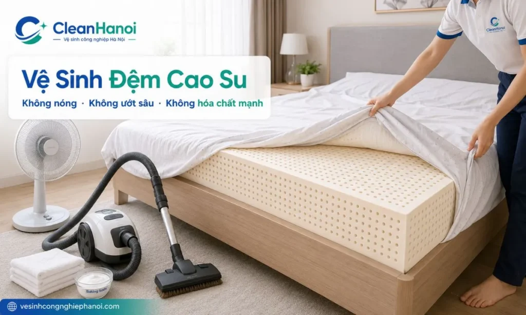 Cách vệ sinh đệm cao su tại nhà đúng cách không hỏng đệm