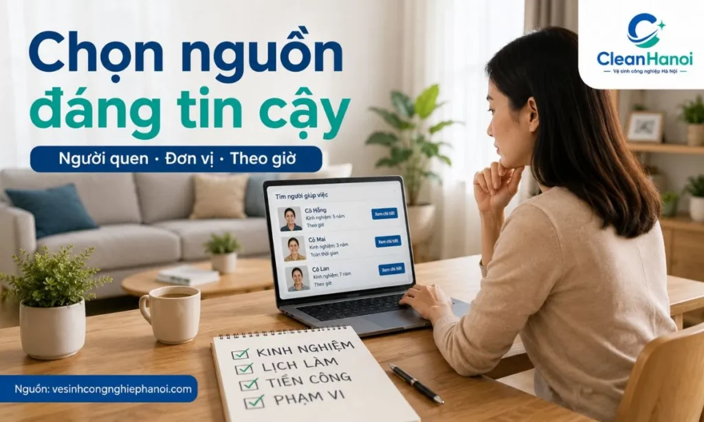 Chọn nguồn tìm người giúp việc uy tín