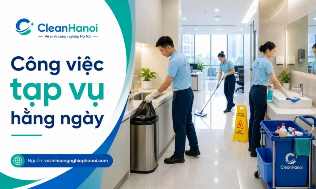 Công việc hằng ngày của nhân viên tạp vụ