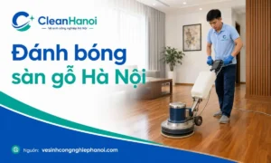 Ảnh minh họa dịch vụ đánh bóng sàn gỗ tại Hà Nội, phù hợp với sàn gỗ tự nhiên, sàn gỗ công nghiệp và các bề mặt sàn bị mờ, xước nhẹ hoặc xuống màu.