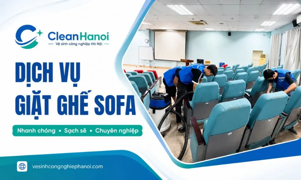 Dịch vụ giặt ghế sofa tại nhà ở Hà Nội CleanHanoi