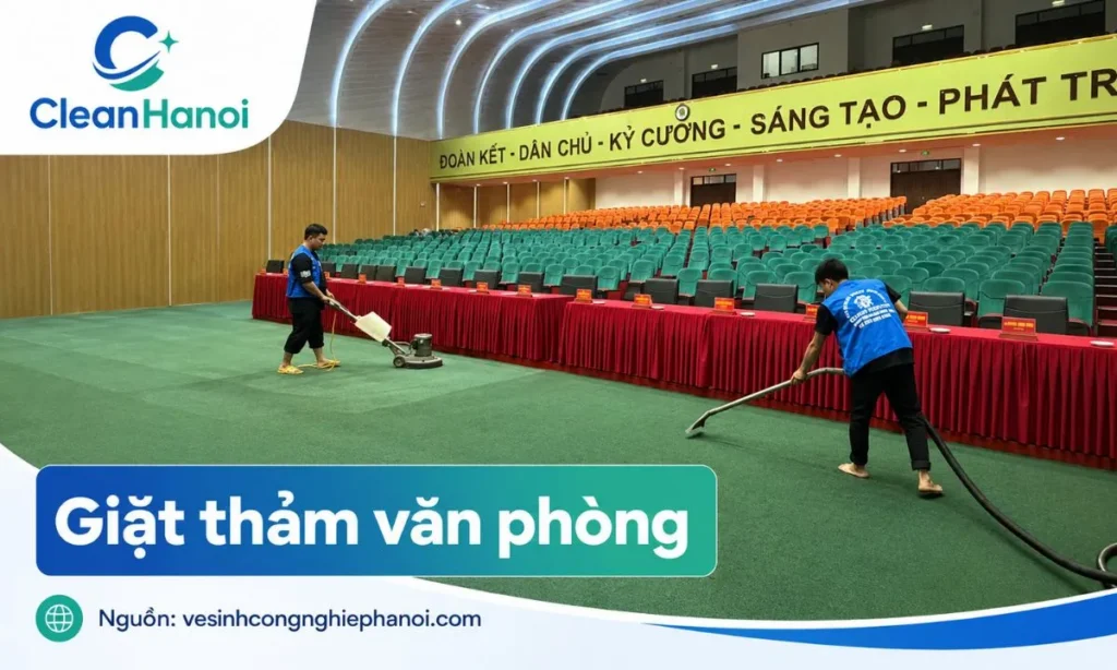 Dịch vụ giặt thảm văn phòng tại Hà Nội CleanHanoi
