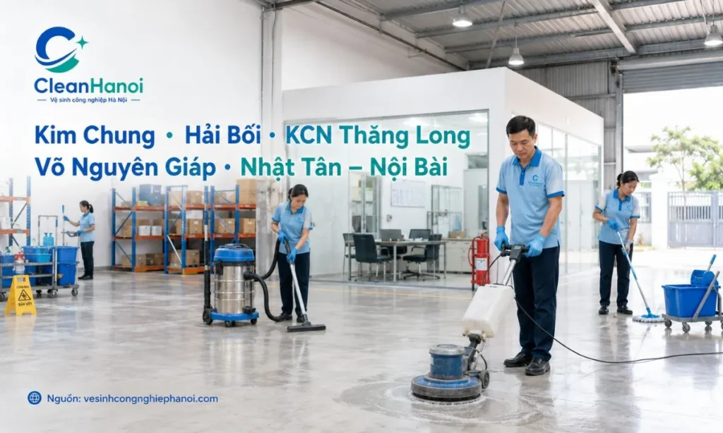 dịch vụ vệ sinh công nghiệp Đông Anh