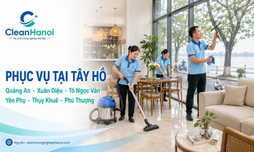 Dịch vụ vệ sinh công nghiệp Tây Hồ