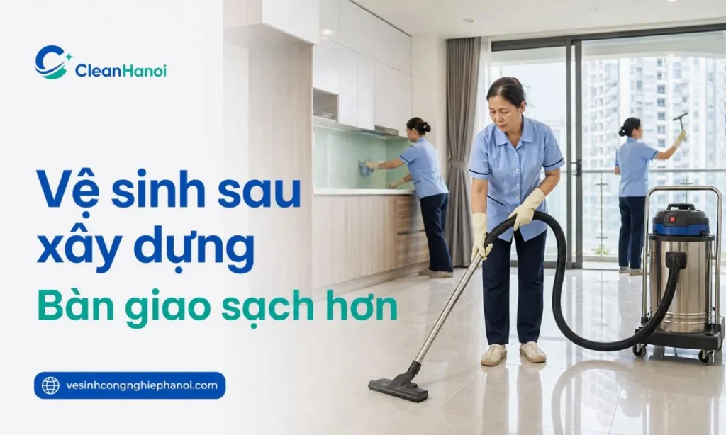 Dịch vụ vệ sinh sau xây dựng cho nhà mới xây, căn hộ, nhà phố, biệt thự