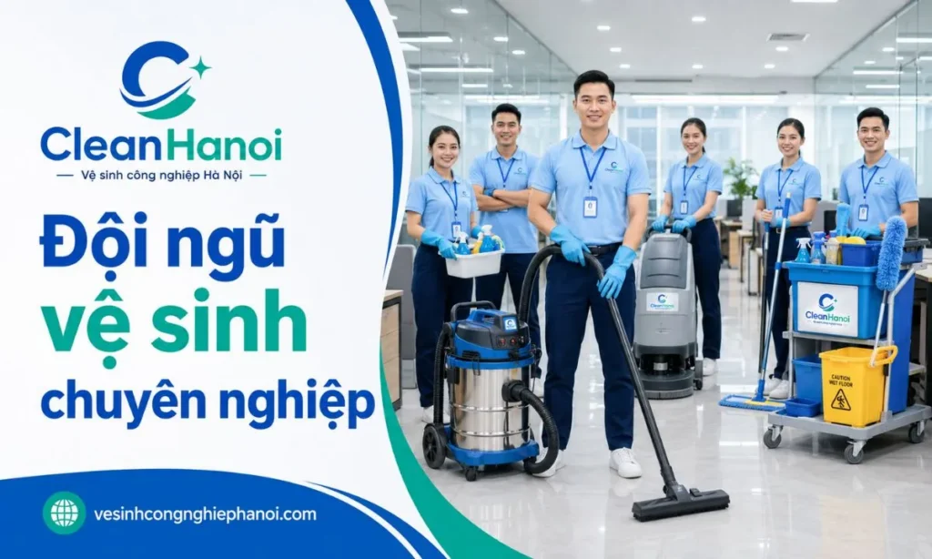 Đội ngũ nhân viên vệ sinh văn phòng CleanHanoi