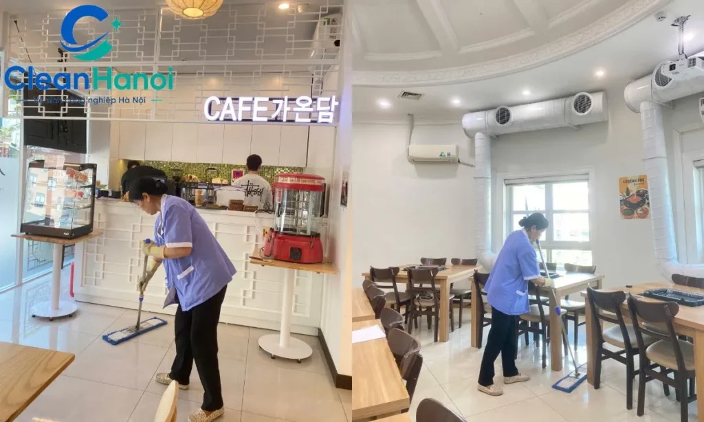 Dọn phòng khách và lau sàn theo giờ