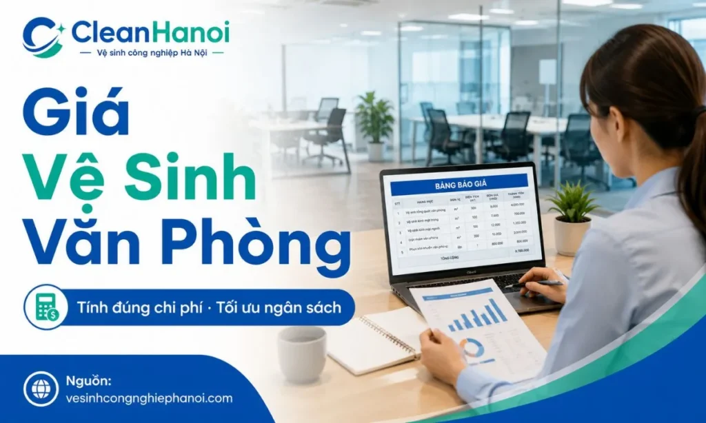 Giá dịch vụ vệ sinh văn phòng cách tính chi phí và tối ưu ngân sách