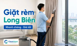 CleanHanoi nhận giặt rèm Long Biên cho nhà riêng, chung cư, biệt thự, văn phòng, showroom, phòng khám và cửa hàng; tư vấn tháo giặt hoặc vệ sinh tại chỗ theo từng loại rèm.