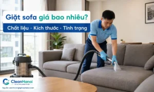 Giá giặt sofa tại nhà phụ thuộc vào chất liệu, kích thước, số chỗ ngồi, tình trạng bẩn, mùi, vị trí thi công và phương án vệ sinh phù hợp.