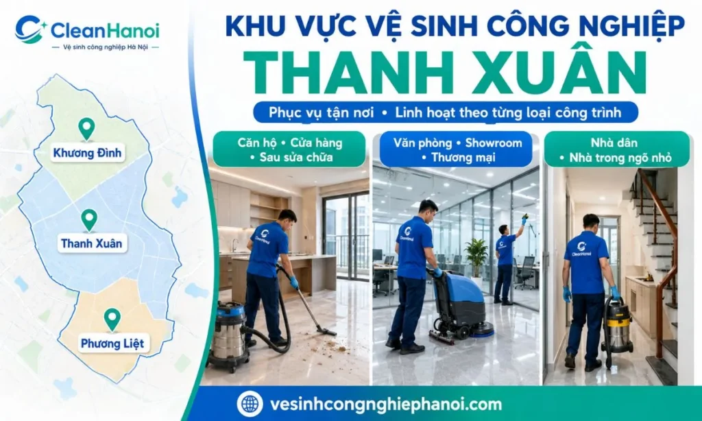 Khu vực vệ sinh công nghiệp tại Thanh Xuân
