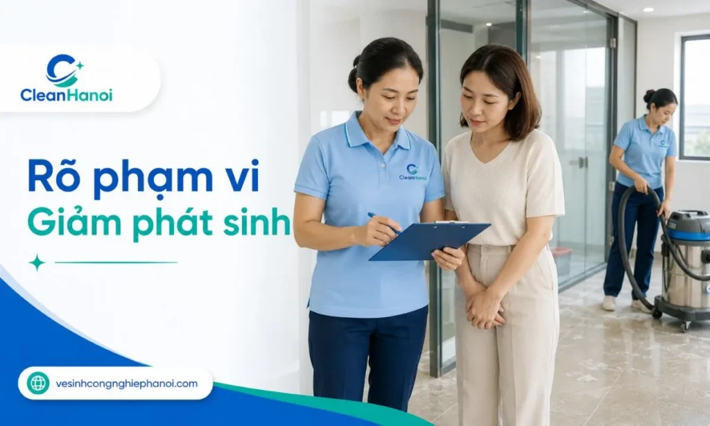Làm rõ phạm vi công việc khi thuê vệ sinh công nghiệp để tránh phát sinh chi phí