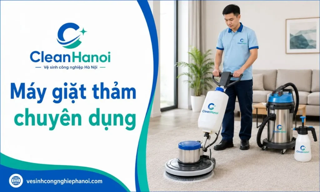 Máy giặt thảm chuyên dụng sử dụng trong dịch vụ giặt thảm