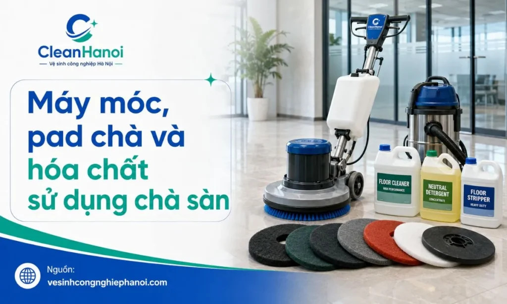 Máy móc hóa chất chà sàn công nghiệp