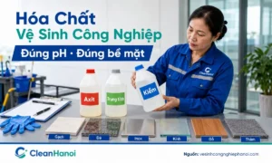 Phân loại hóa chất vệ sinh công nghiệp theo pH, công dụng và bề mặt vật liệu