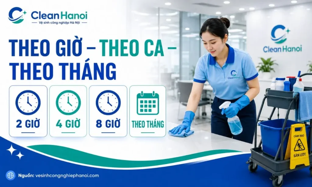Tạp vụ theo giờ theo ca theo tháng