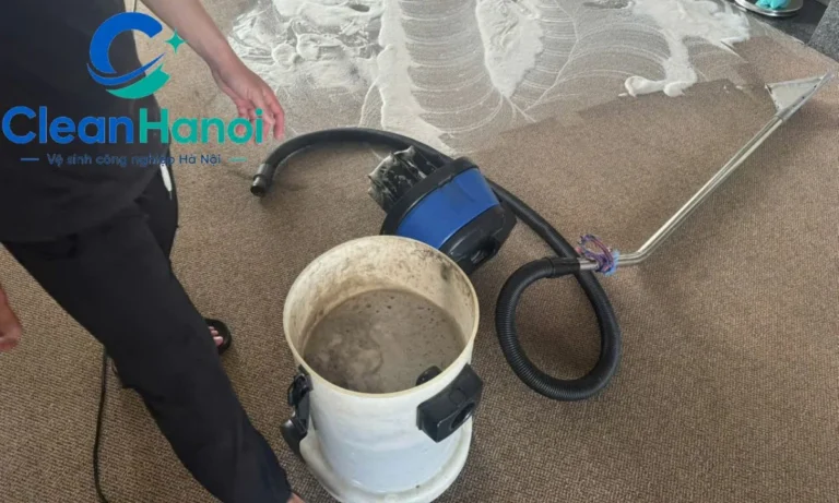 Thảm văn phòng sạch sau khi giặt bởi CleanHanoi
