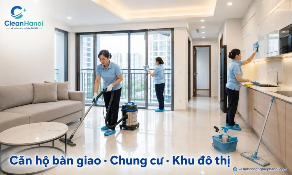 Tổng vệ sinh căn hộ, chung cư Bắc Từ Liêm