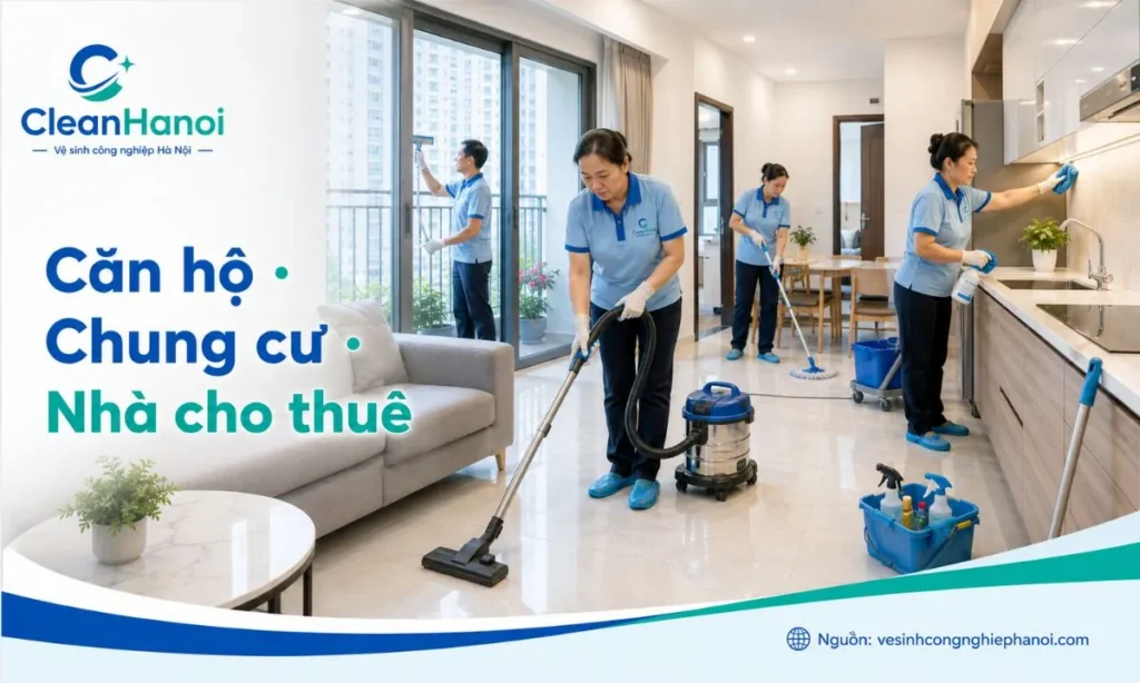 Tổng vệ sinh căn hộ, chung cư Hà Đông