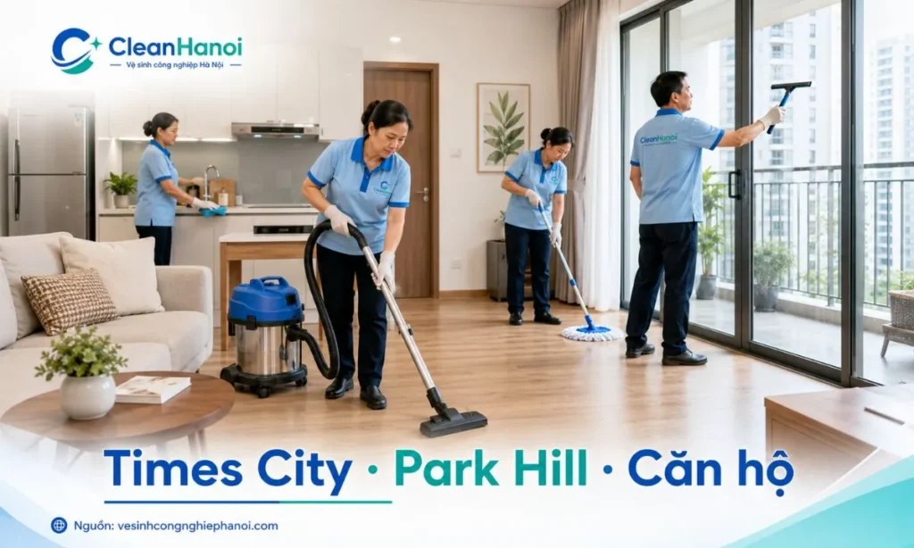 Tổng vệ sinh căn hộ Times City, Park Hill tại Hai Bà Trưng