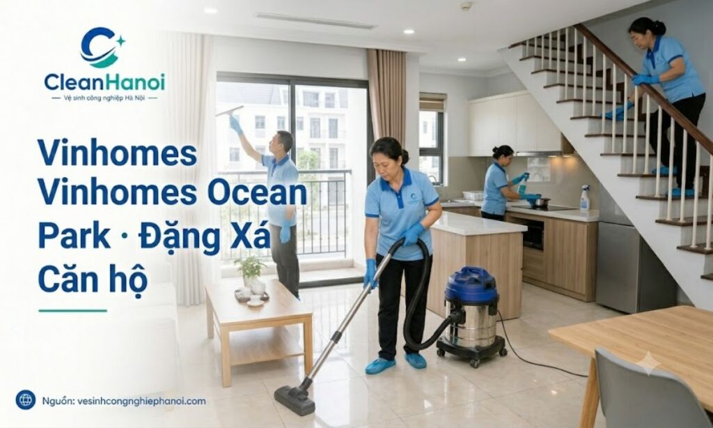 Tổng vệ sinh căn hộ Vinhomes Ocean Park, Gia Lâm