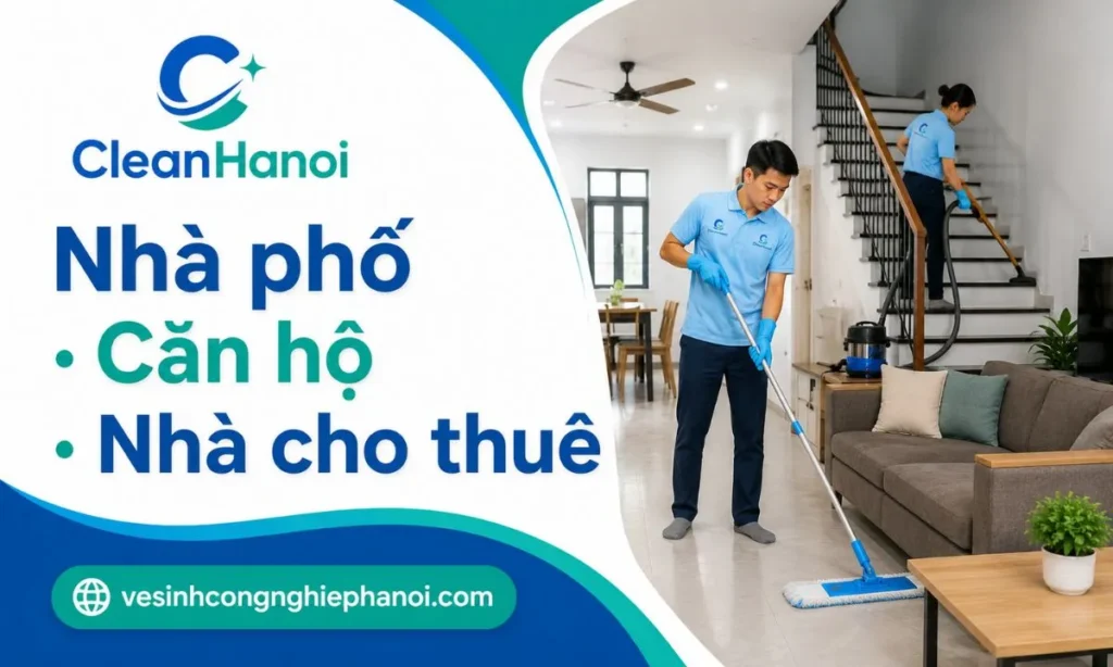 Tổng vệ sinh nhà phố và căn hộ tại Đống Đa