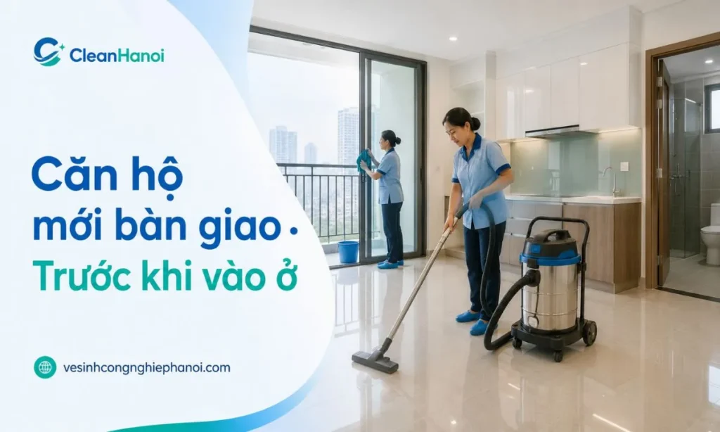 Vệ sinh căn hộ mới bàn giao, căn hộ trước khi chuyển vào ở