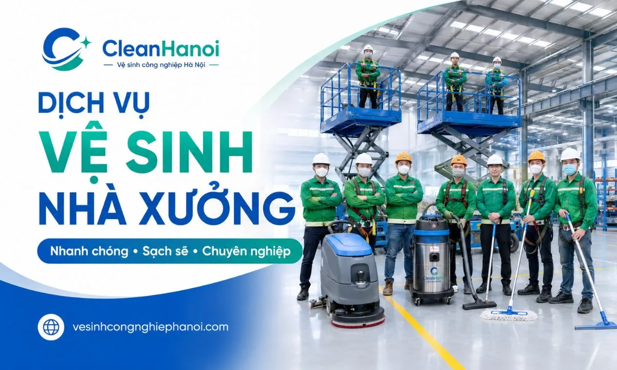 Dịch vụ vệ sinh nhà xưởng tại Hà Nội CleanHanoi