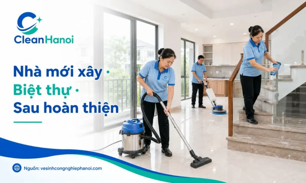 Vệ sinh sau xây dựng nhà ở, biệt thự tại Đông Anh