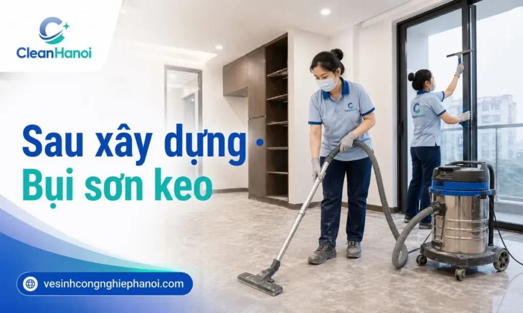 Vệ sinh sau xây dựng, sửa chữa tại Thanh Trì