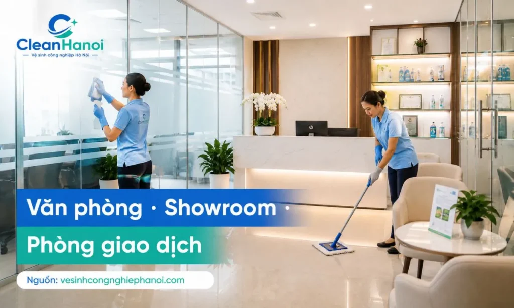 Vệ sinh văn phòng, showroom tại Ba Đình