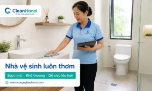 Hướng dẫn cách làm nhà vệ sinh luôn thơm, sạch mùi và dễ chịu lâu hơn bằng cách xử lý nguồn mùi, giữ toilet khô thoáng, vệ sinh bồn cầu, lavabo, sàn, thoát sàn và dùng tinh dầu hoặc sáp thơm đúng vị trí.
