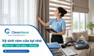 Hướng dẫn cách vệ sinh rèm cửa tại nhà theo từng loại rèm như rèm vải, rèm voan, rèm cản sáng, rèm cầu vồng và rèm roman để hạn chế co vải, mất form, bạc màu hoặc hỏng cơ cấu kéo.