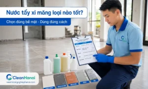 Hướng dẫn chọn nước tẩy xi măng phù hợp với nền gạch, gạch nhám, gạch đỏ, kính, đá, ron gạch và phụ kiện kim loại sau xây dựng, sửa nhà hoặc lát gạch.