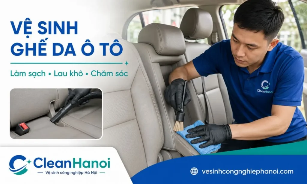 Làm sạch và chăm sóc bề mặt ghế da ô tô tại nhà
