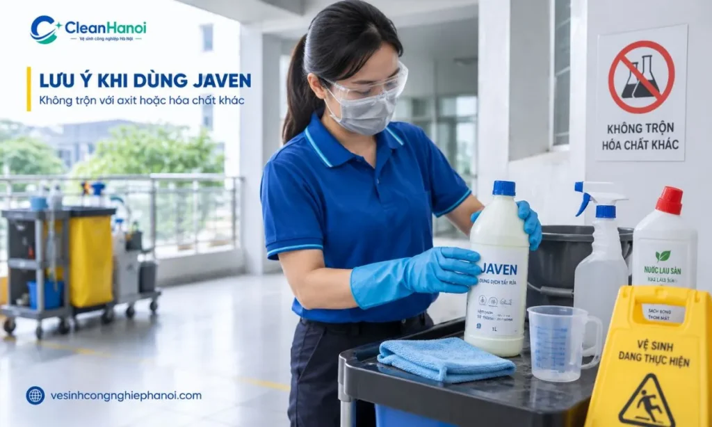 Đeo găng tay và đảm bảo thông gió khi sử dụng Javen